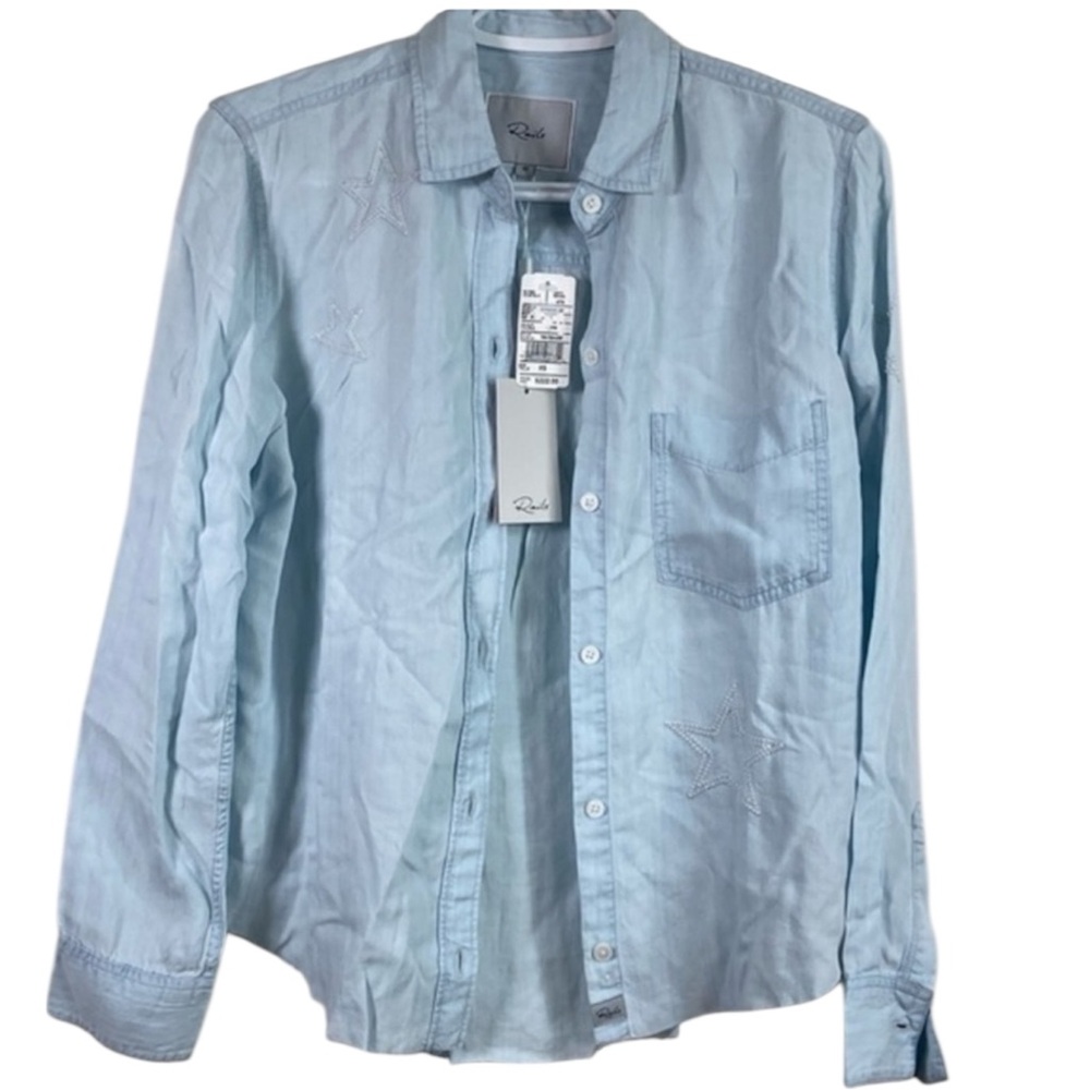 Effortless Style: NWT Rails Button-Up Shirt - Size XS, Light Blue
